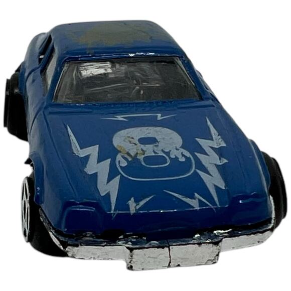 Custom Blue Die-Cast Muscle Car with Graphics – Vintage Style - Picture 2 of 8